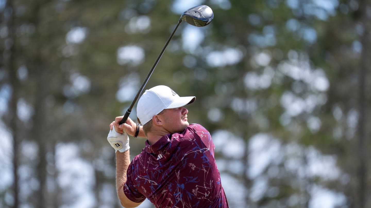 Zack Swanwick of New Zealand plays a tee stroke during the second round of the 2026 Asia-Pacific Amateur Championship
